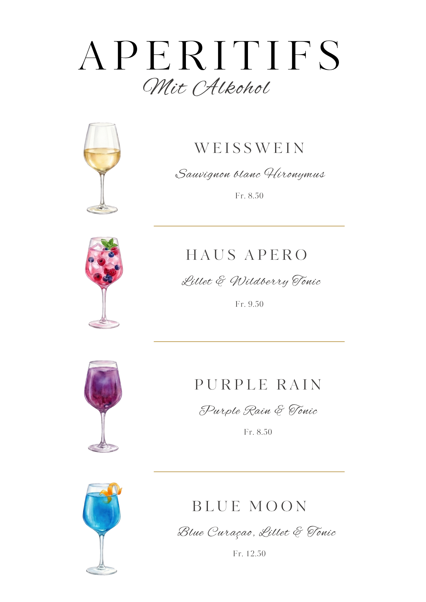 Summer Aperitifs Mit Alkohol